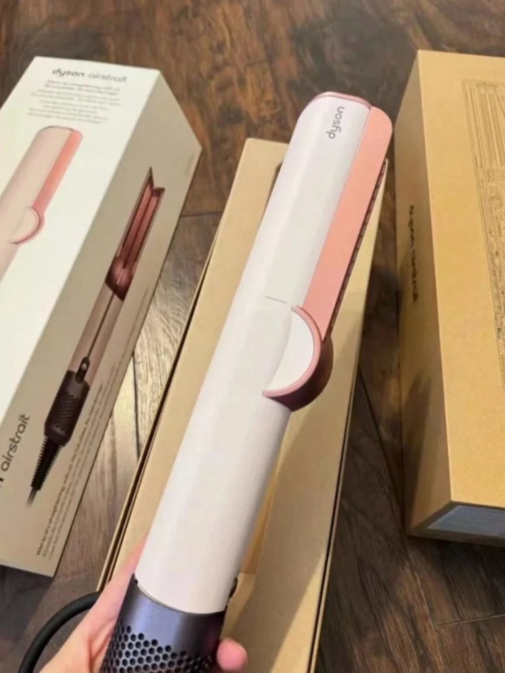 Dyson Airwrap Styler in Pink and Cream